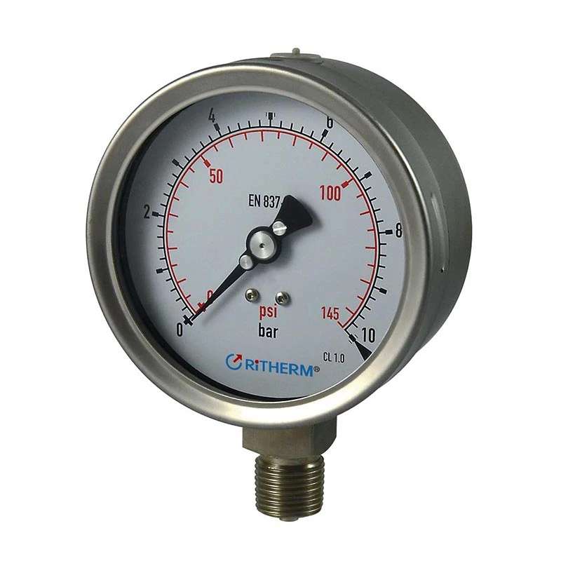 All Stainless Steel Hydraulic Pressure Gauge